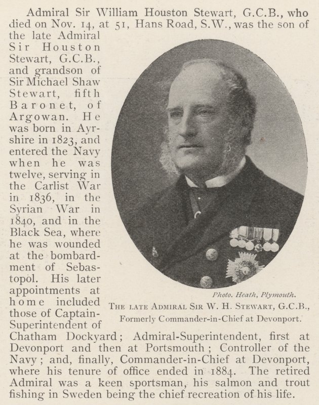O falecido almirante Sir WH Stewart, GCB, ex-comandante em chefe da Devonport de English Photographer