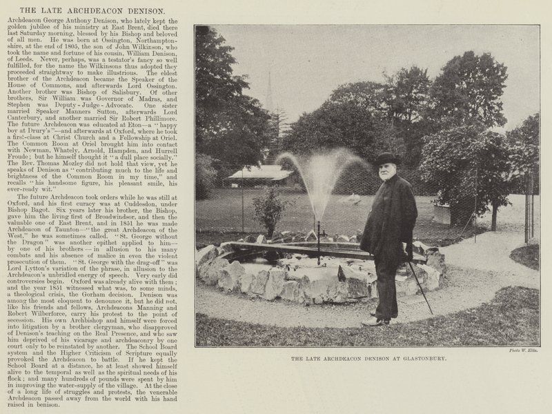 O falecido arquidiácono Denison em Glastonbury de English Photographer