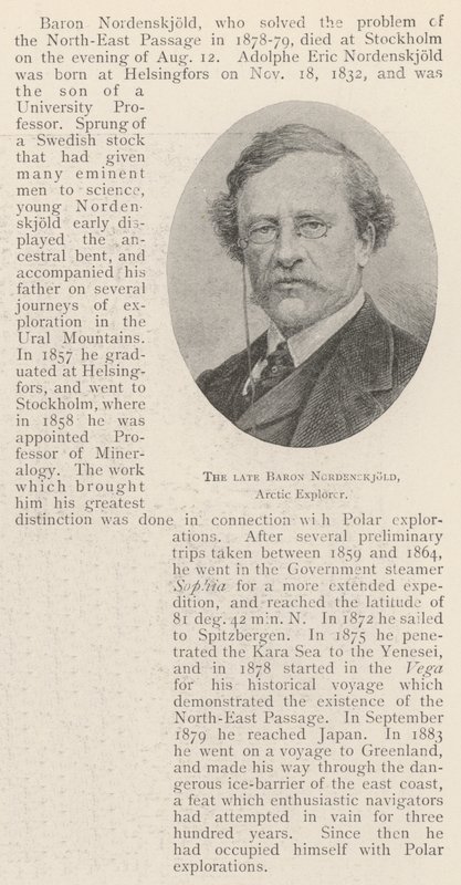 O barão tardio Nordenskjold, Arctic Explorer de English Photographer