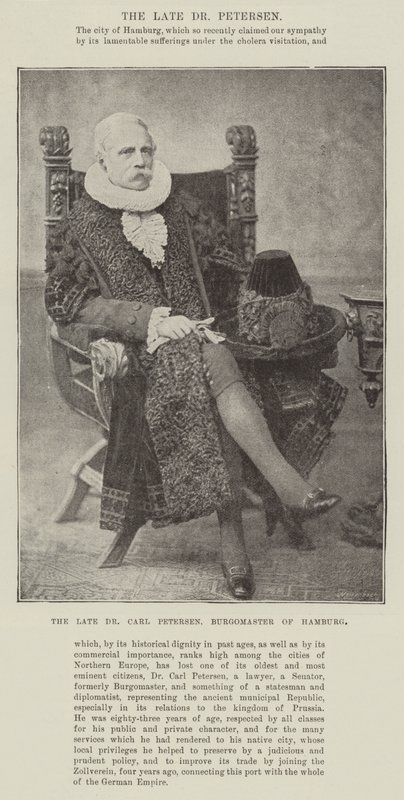 O falecido Dr. Carl Petersen, burgomestre de Hamburgo de English Photographer