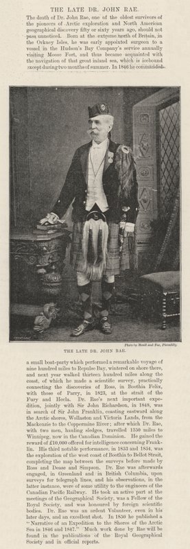 O falecido Dr. John Rae de English Photographer