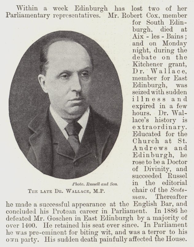 O falecido Dr. Wallace, MP de English Photographer