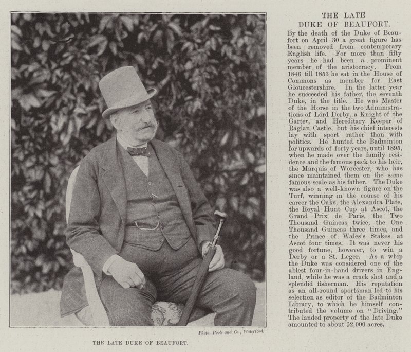 O falecido Duque de Beaufort de English Photographer
