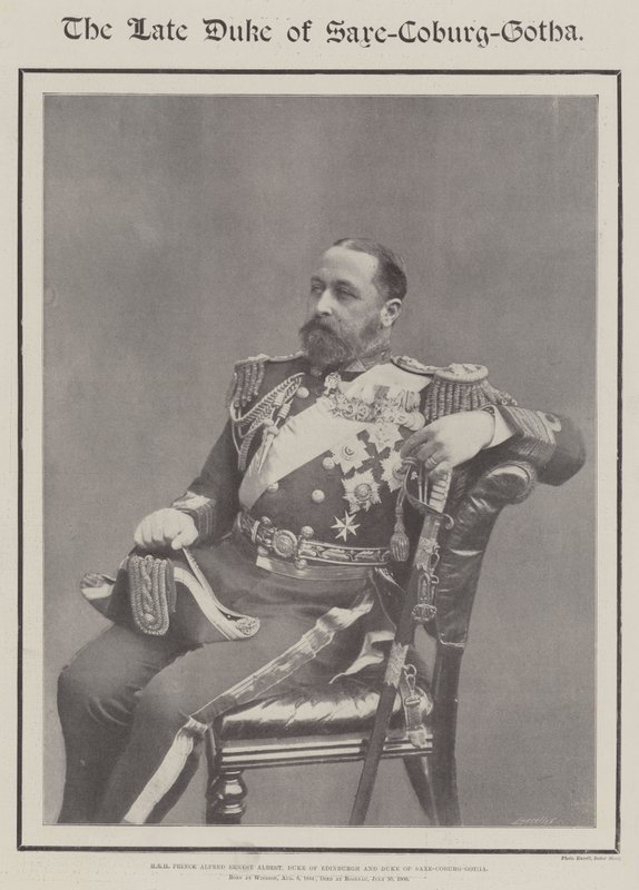 O falecido Duque de Saxe-Coburg-Gotha de English Photographer
