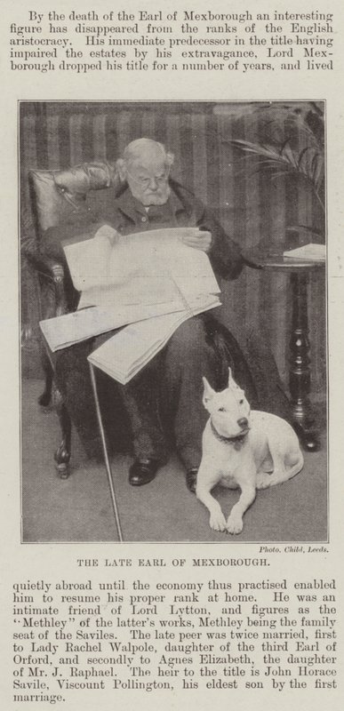 O falecido conde de Mexborough de English Photographer
