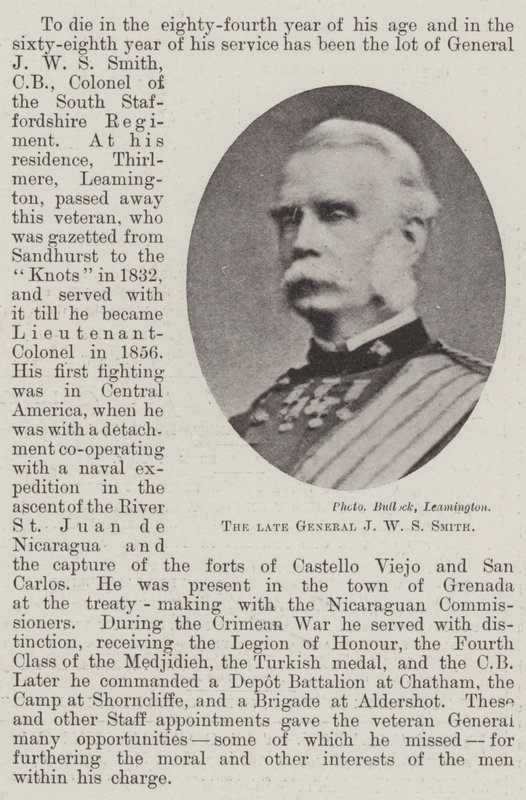 O falecido General JWS Smith de English Photographer