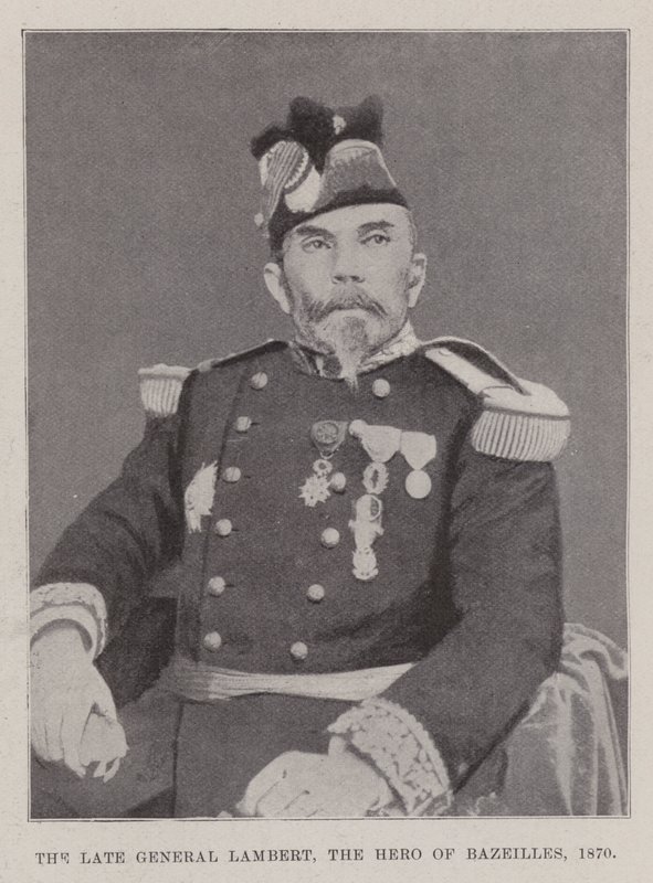 O falecido general Lambert, o herói de Bazeilles, 1870 de English Photographer