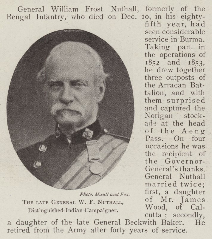 O falecido general WF Nuthall, distinto militante indígena de English Photographer