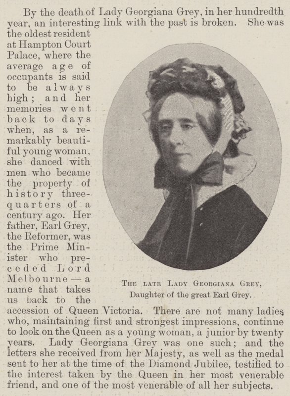A falecida Lady Georgiana Gray, filha do grande conde Grey de English Photographer