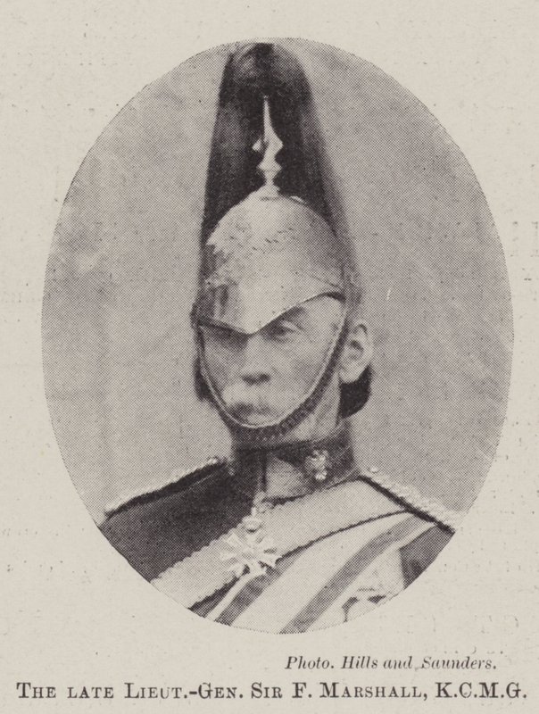 O falecido tenente-general Sir F Marshall, KCMG de English Photographer