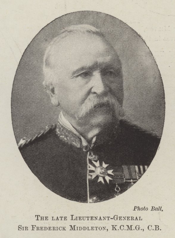 O falecido tenente-general Sir Frederick Middleton, KCMG, CB de English Photographer