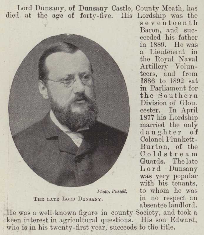 O falecido Lord Dunsany de English Photographer