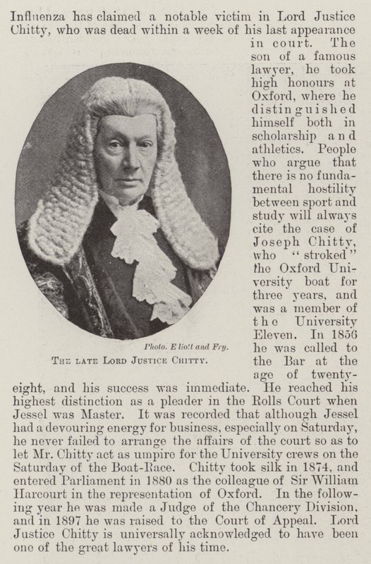 O falecido Lord Justice Chitty de English Photographer