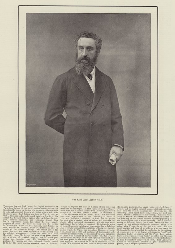 O falecido Lord Lytton, GCB de English Photographer