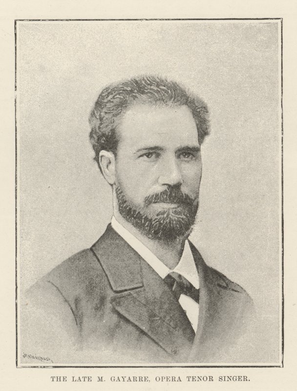 O falecido M Gayarre, cantor tenor de ópera de English Photographer