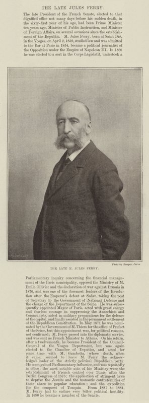 O falecido M Jules Ferry de English Photographer