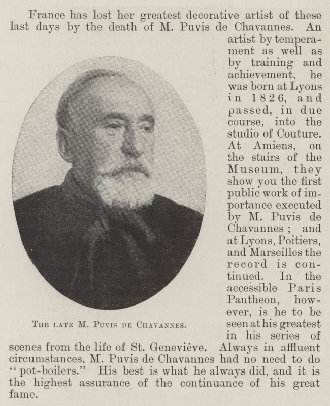 O falecido M Puvis de Chavannes de English Photographer
