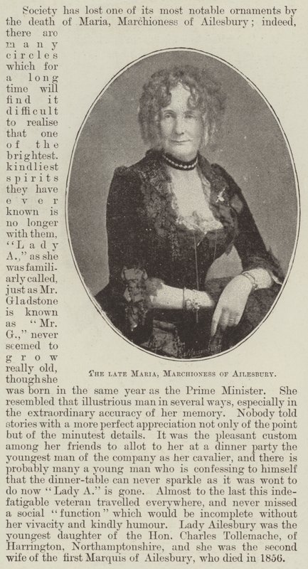 A falecida Maria, marquesa de Ailesbury de English Photographer