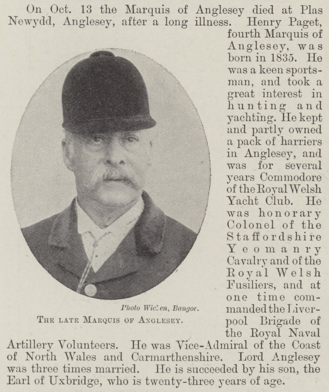 O falecido marquês de Anglesey de English Photographer