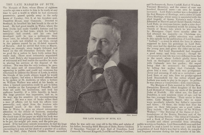O falecido marquês de Bute, KT de English Photographer