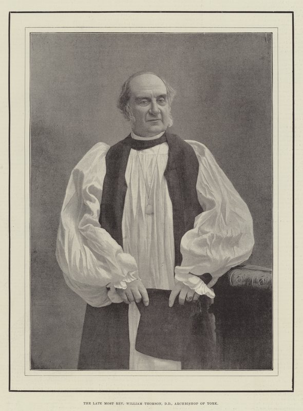 O falecido reverendo William Thomson, DD, arcebispo de York de English Photographer