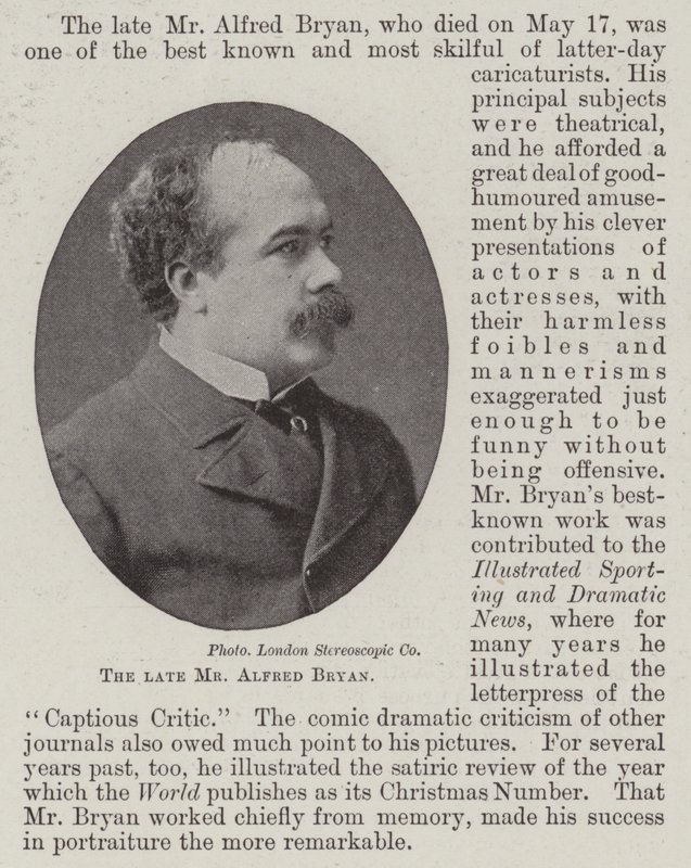 O falecido Sr. Alfred Bryan de English Photographer