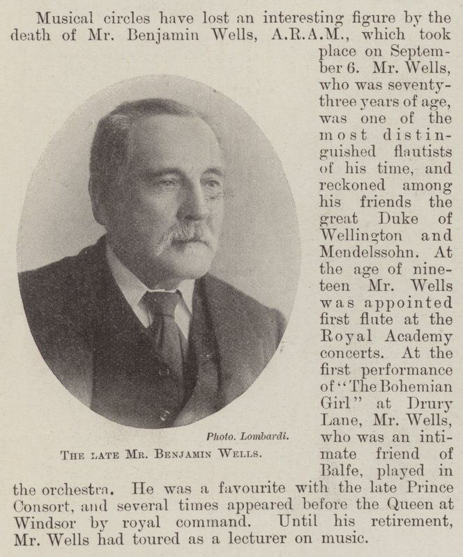 O falecido Sr. Benjamin Wells de English Photographer