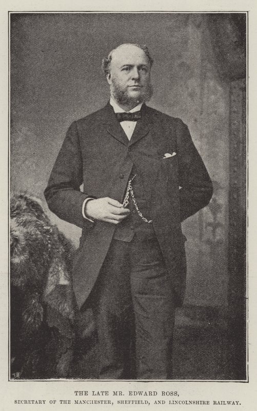 O falecido Sr. Edward Ross, Secretário da Ferrovia Manchester, Sheffield e Lincolnshire de English Photographer