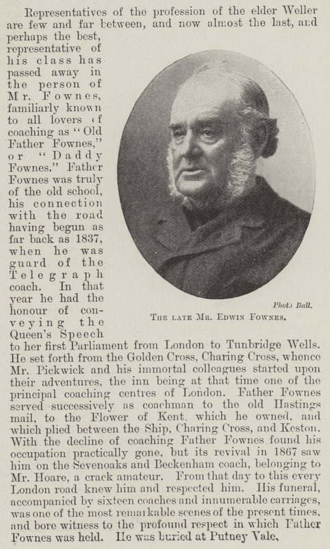 O falecido Sr. Edwin Fownes de English Photographer