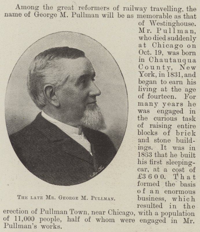 O falecido Sr. George M Pullman de English Photographer