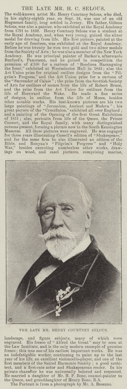 O falecido Sr. Henry Courtney Selous de English Photographer