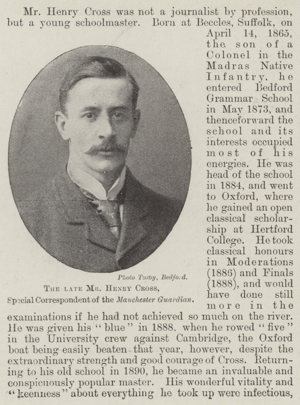 O falecido Sr. Henry Cross, Correspondente Especial do Manchester Guardian de English Photographer