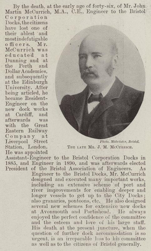 O falecido Sr. JM McCurrich de English Photographer