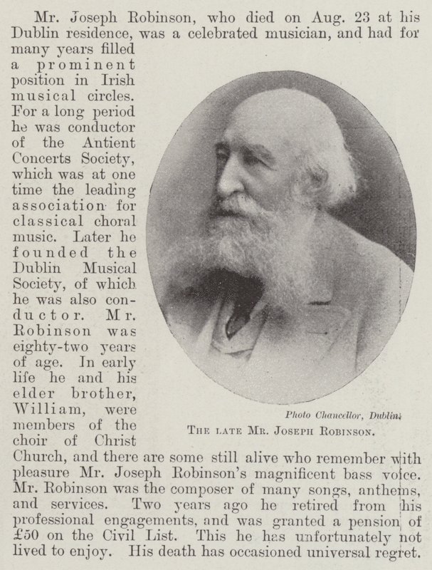 O falecido Sr. Joseph Robinson de English Photographer