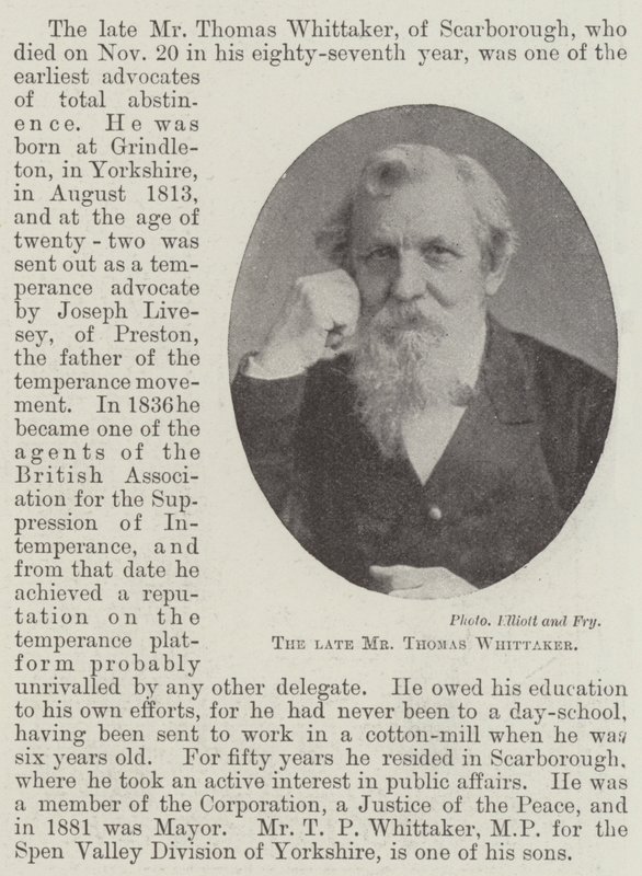 O falecido Sr. Thomas Whittaker de English Photographer