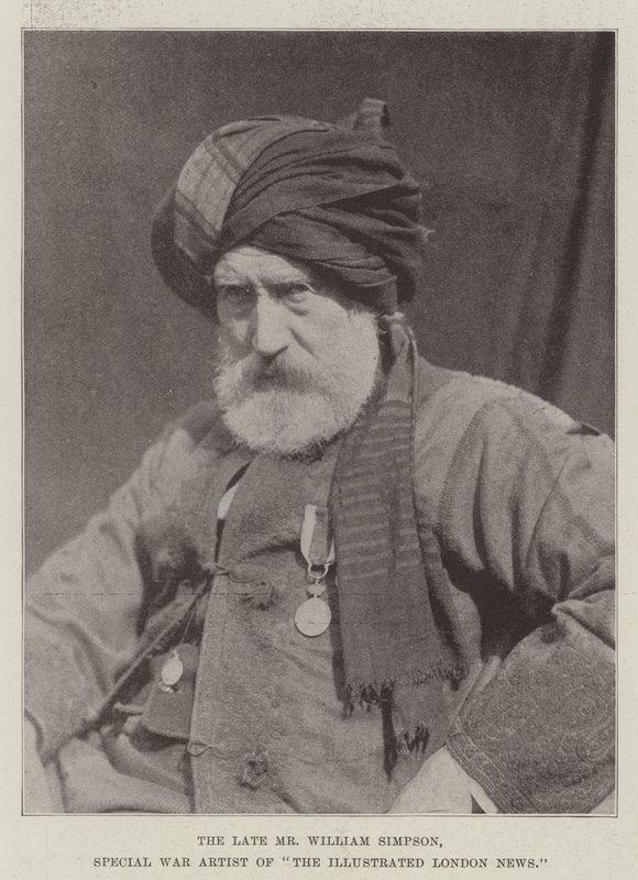 O falecido Sr. William Simpson, Artista de Guerra Especial da The Illustrated London News de English Photographer
