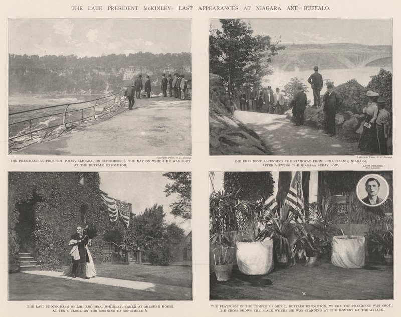 O falecido Presidente McKinley, Últimas Aparições em Niagara e Buffalo de English Photographer
