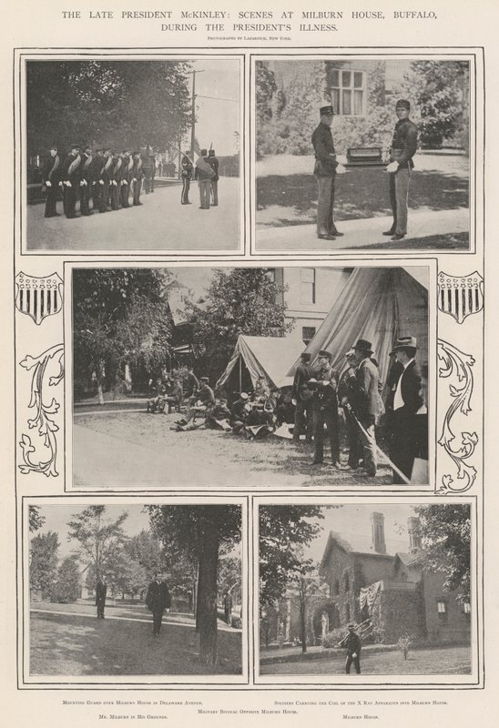 O falecido Presidente McKinley, cenas na casa de Milburn, Buffalo, durante os presidentes de doença de English Photographer