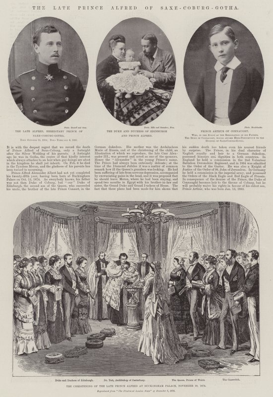 O falecido príncipe Alfred de Saxe-Coburg-Gotha de English Photographer