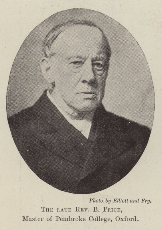 O falecido reverendo B Price, mestre do Pembroke College, Oxford de English Photographer