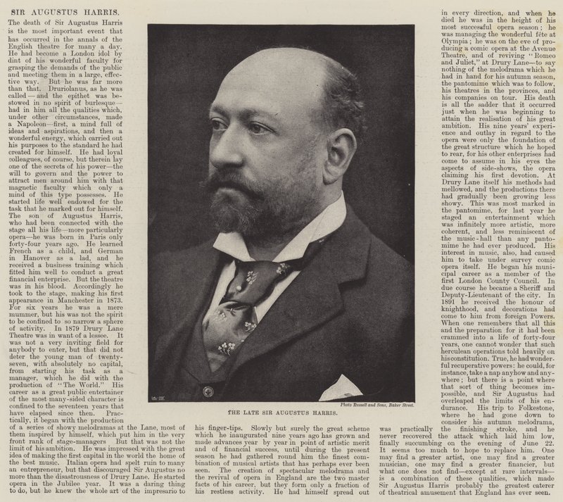 O falecido Sir Augustus Harris de English Photographer