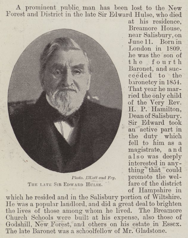 O falecido Sir Edward Hulse de English Photographer