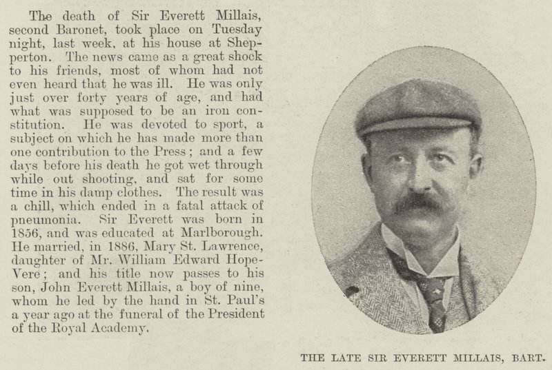 O falecido Sir Everett Millais, Baronet de English Photographer