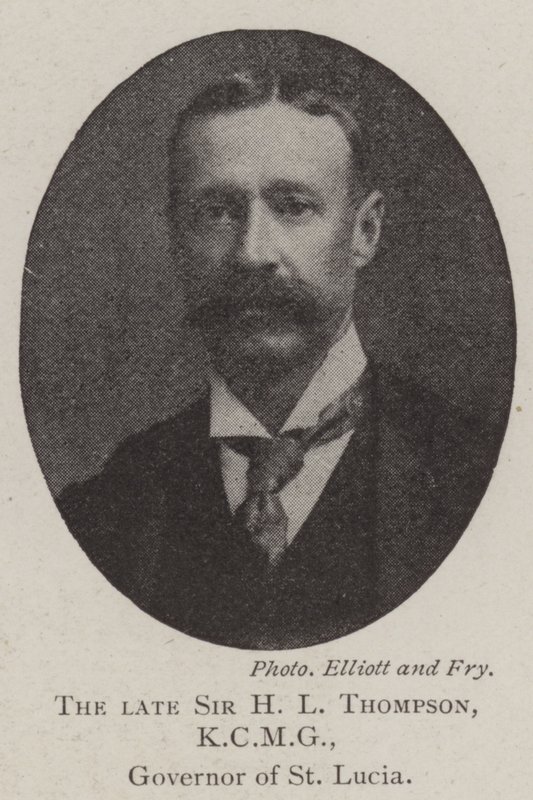 O falecido Sir HL Thompson, KCMG, governador de Santa Lúcia de English Photographer