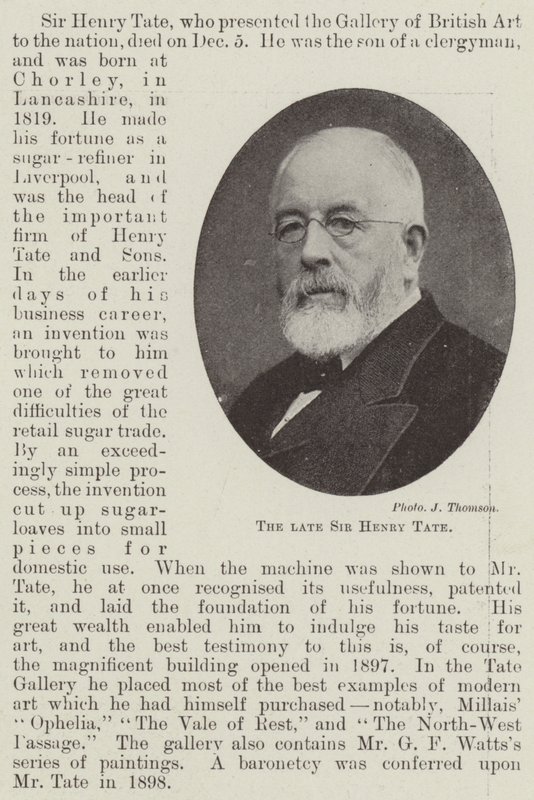 O falecido Sir Henry Tate de English Photographer