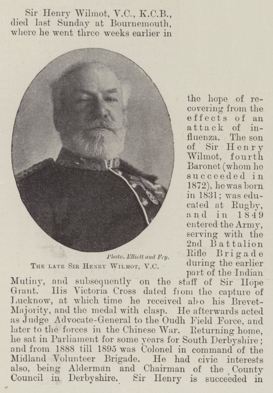 O falecido Sir Henry Wilmot, VC de English Photographer