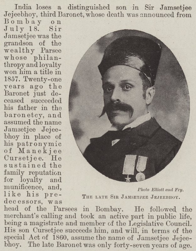 O falecido Sir Jamsetjee Jejeebhoy de English Photographer