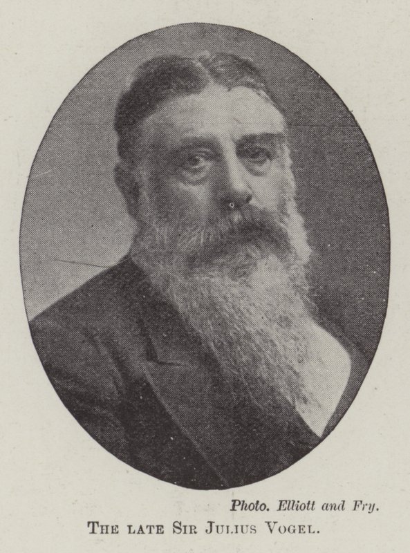 O falecido Sir Julius Vogel de English Photographer
