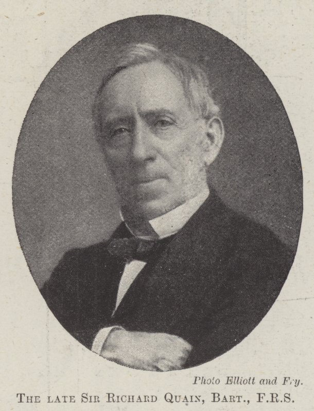 O falecido Sir Richard Quain, Baronet, FRS de English Photographer