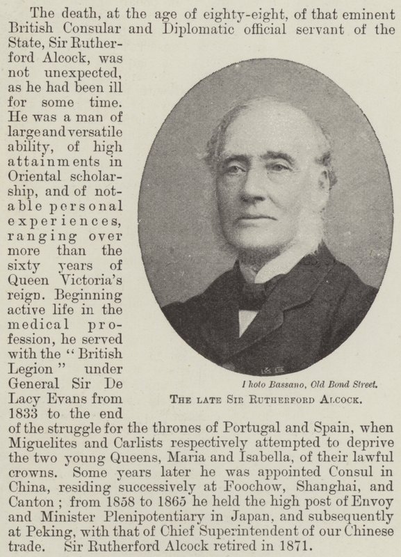O falecido Sir Rutherford Alcock de English Photographer